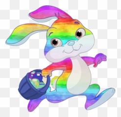 Free Photo Colorful Rainbow Eggs Rabbit - Easter Emoji,Visiable Emotions Of A Bunny