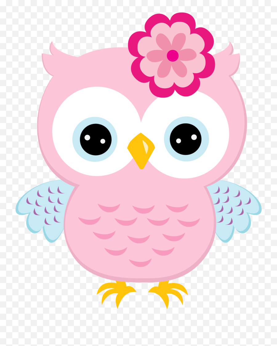 Quinceanera Owls In Colors Clipart - Baby Cute Owl Cartoon Emoji,Emoticon Buho