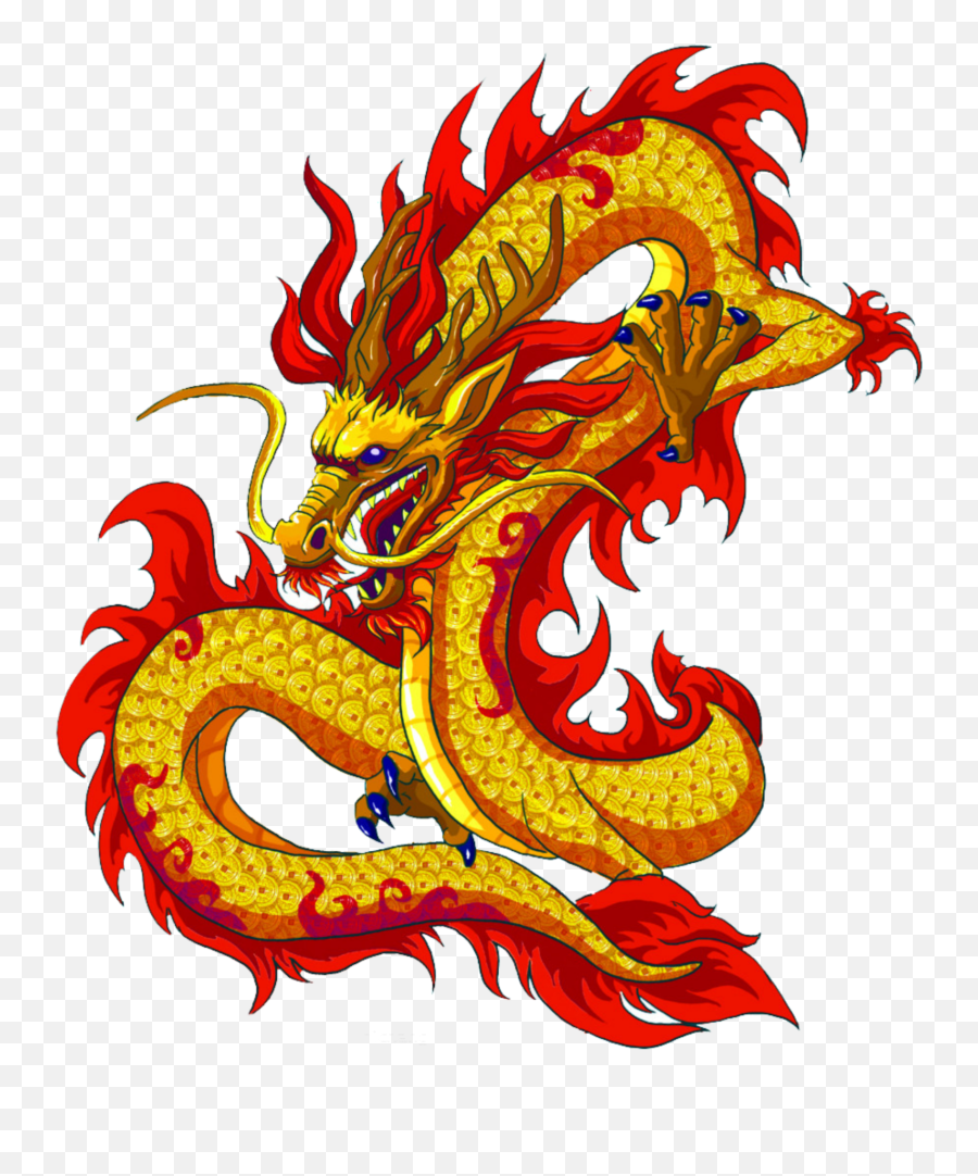Mq Yellow Red Dragon Dragons Sticker By Marras - Yellow And Red Dragon ...