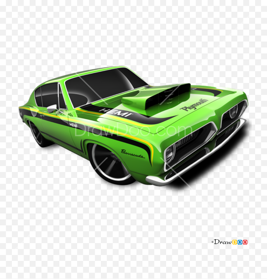 How To Draw Hemi Barracuda Hot Wheels - Hot Wheels Cars Png Pink Emoji,Hot Rod Car Emojis