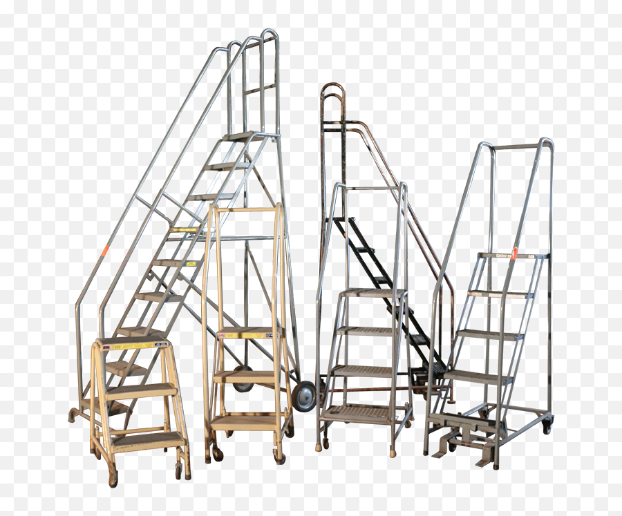 Download Used Rolling Ladders - Ladders Full Size Png Emoji,Emojis Stairs