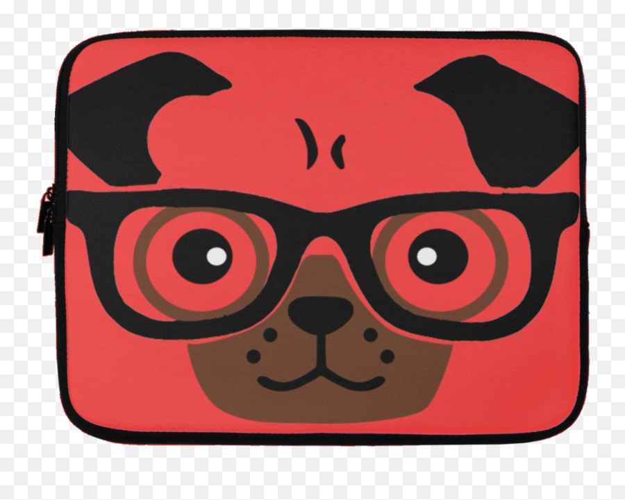 Pug Laptop Laptop Sleeve - Pug Phone Case Png Clipart Full Mat Emoji,Emoji Laptop Case
