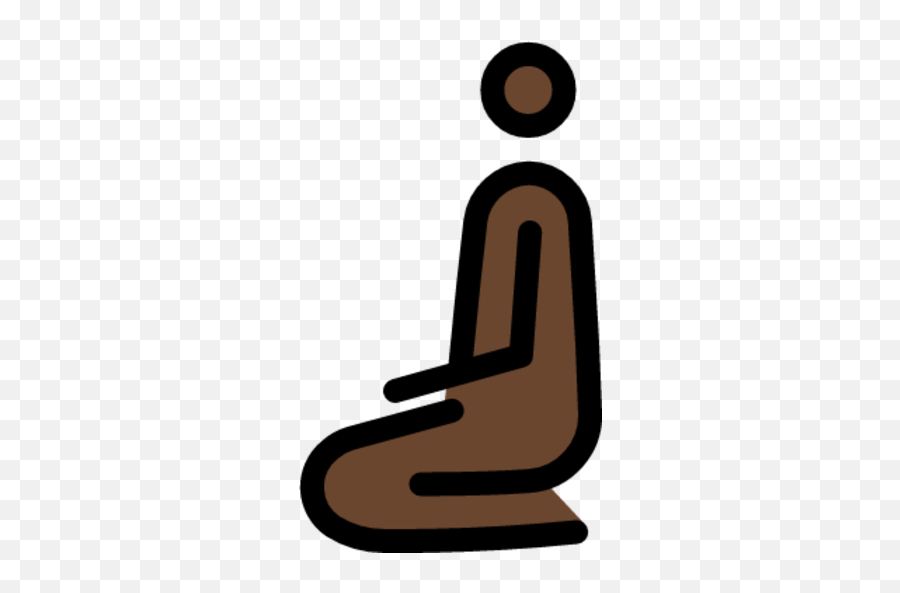Person Kneeling Dark Skin Tone Emoji - Download For Free,Instagram Question With Emojis
