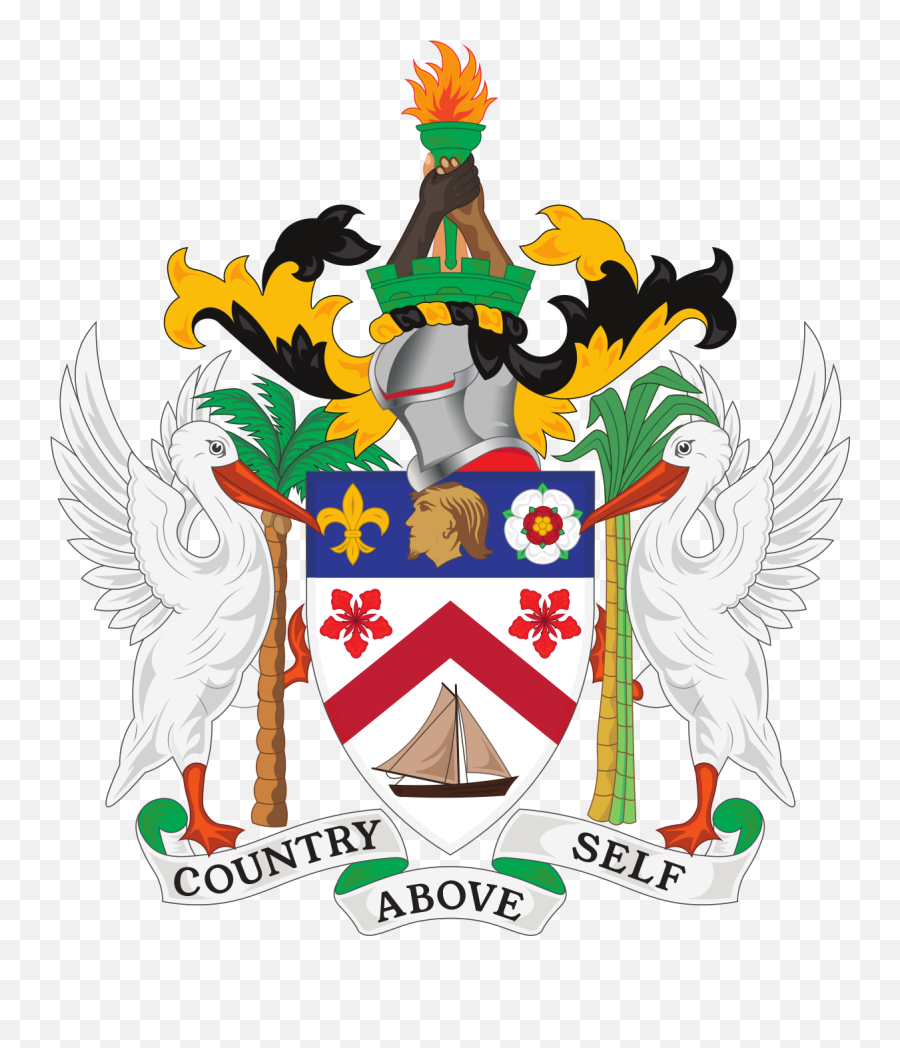 Coat Of Arms Of Saint Kitts And Nevis - Wikipedia Emoji,Please Extended Hands Text Emoticon