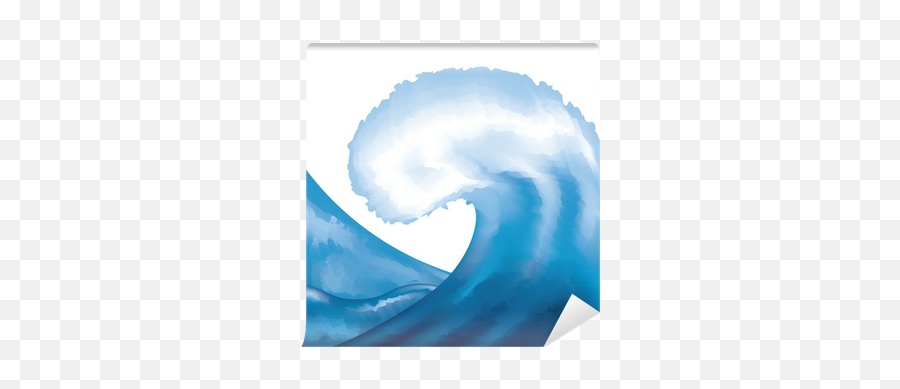 Watercolor Painted Wave Wall Mural U2022 Pixers - We Live To Change Emoji,Wind Whime Emoji