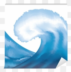 Watercolor Painted Wave Wall Mural U2022 Pixers - We Live To Change Emoji,Wind Whime Emoji