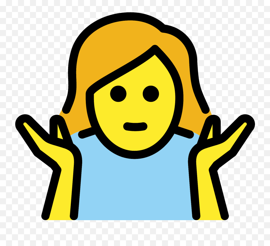 Woman Shrugging - Mujer Emoji De No Se,Shrug Emoji