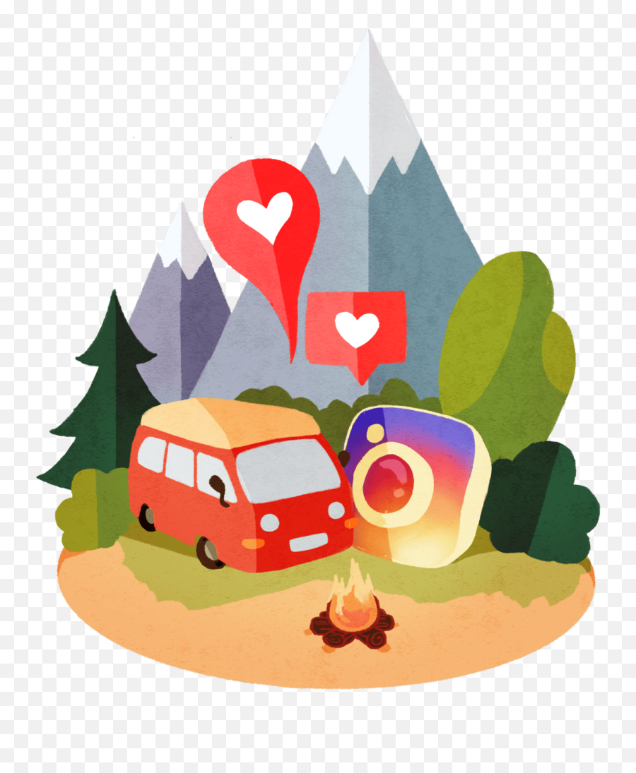 Vanly U2013 Sustainable Travelling App Emoji,Van Camping Emoji