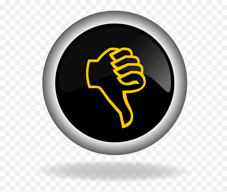 Dislike Emoji Round Red Public Domain Image - Freeimg Thumbs Up,Shake Fist Emoji
