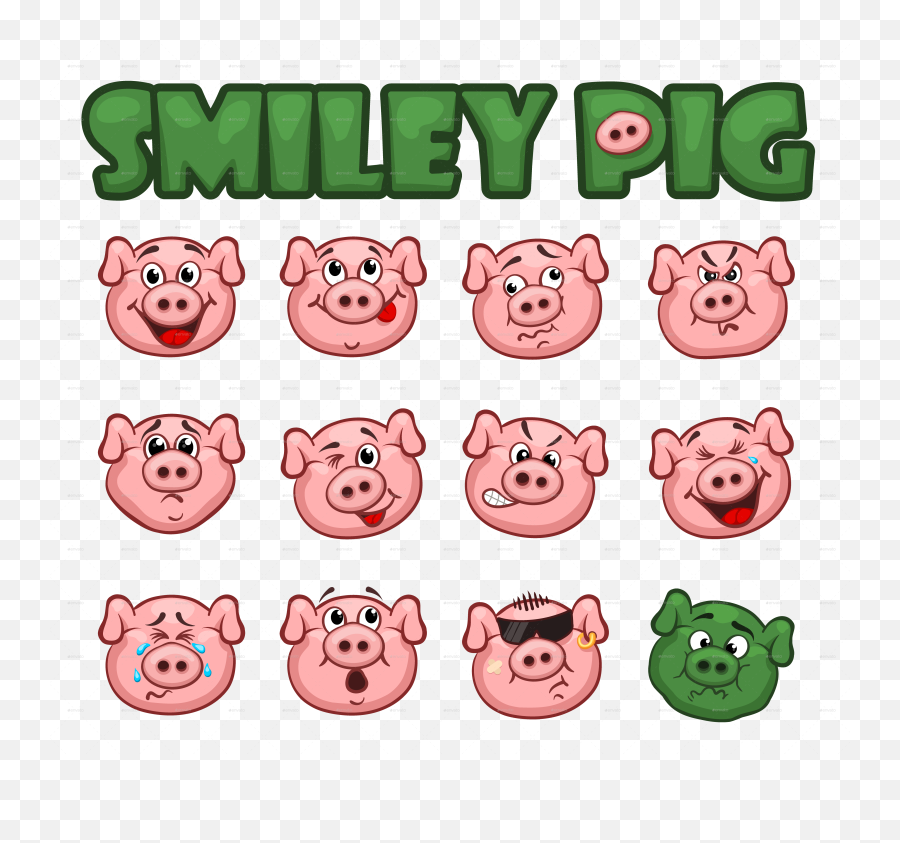 Pig Smiley - Emoticon Emoji,Piggy Emoticons