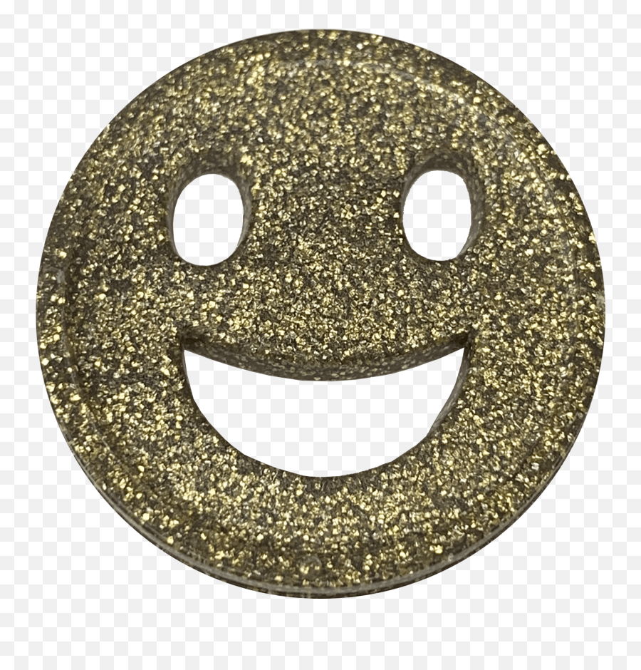 Gold Glitter Smile Happy Face 29mm Tokens Bag Of 100 Emoji,0.0 Emoticon