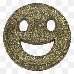 Gold Glitter Smile Happy Face 29mm Tokens Bag Of 100 Emoji,0.0 Emoticon