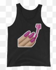 Men S Emoji Tank Top Nail Polish Just - Uñas,Nail Emoji Shirt