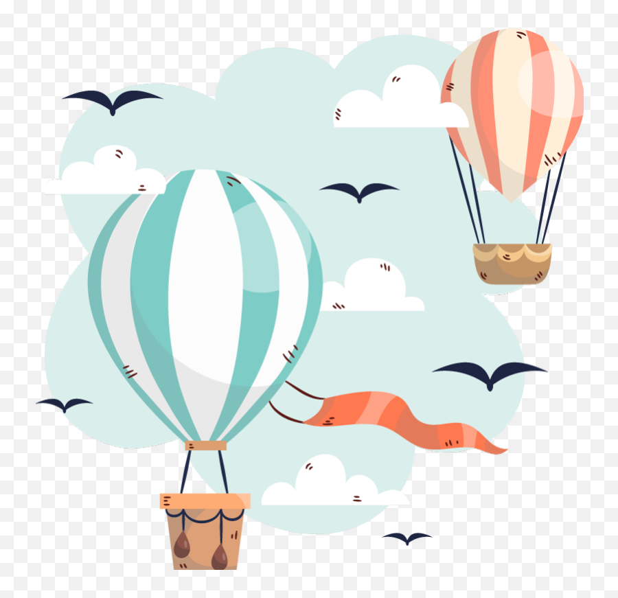Air Balloons And Clouds Sticker - Voem Alto Meus Pequenos Emoji,Hot Air Balloon Emoji