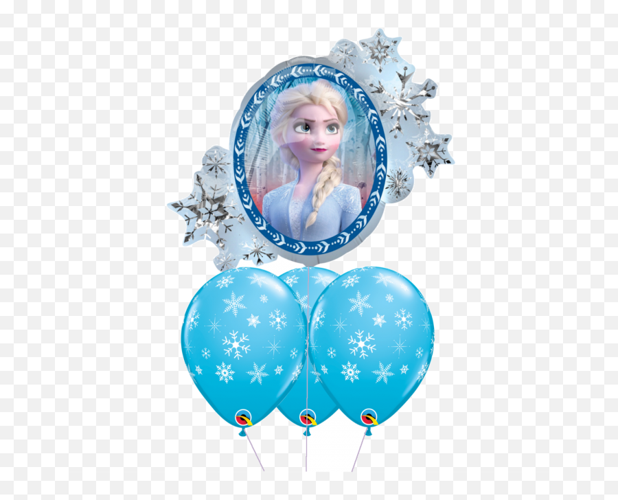 Frozen 2 Anna U0026 Elsa Balloon Bouquet - Elsa Balloon Emoji,Heart Sparkle Emoji Balloon