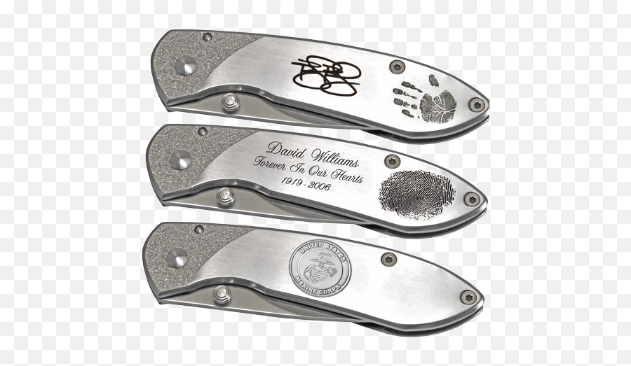 Download Hd Personalized Pocket Knife - Fingerprint Memorial Fingerprint Pocket Knife Emoji,Jewelry Emoji