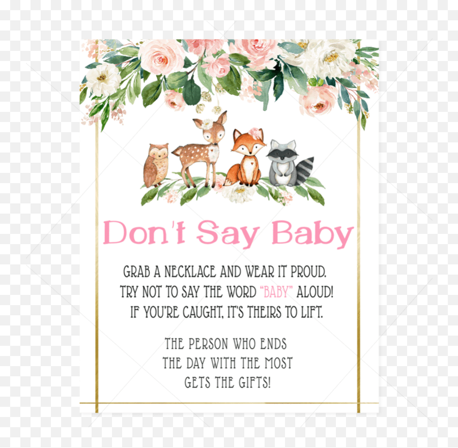 Woodland Baby Shower Printable U2013 Cuddle Palette - Dont Say Baby Woodland Animal Emoji,Diy Emoji Cupcake Toppers