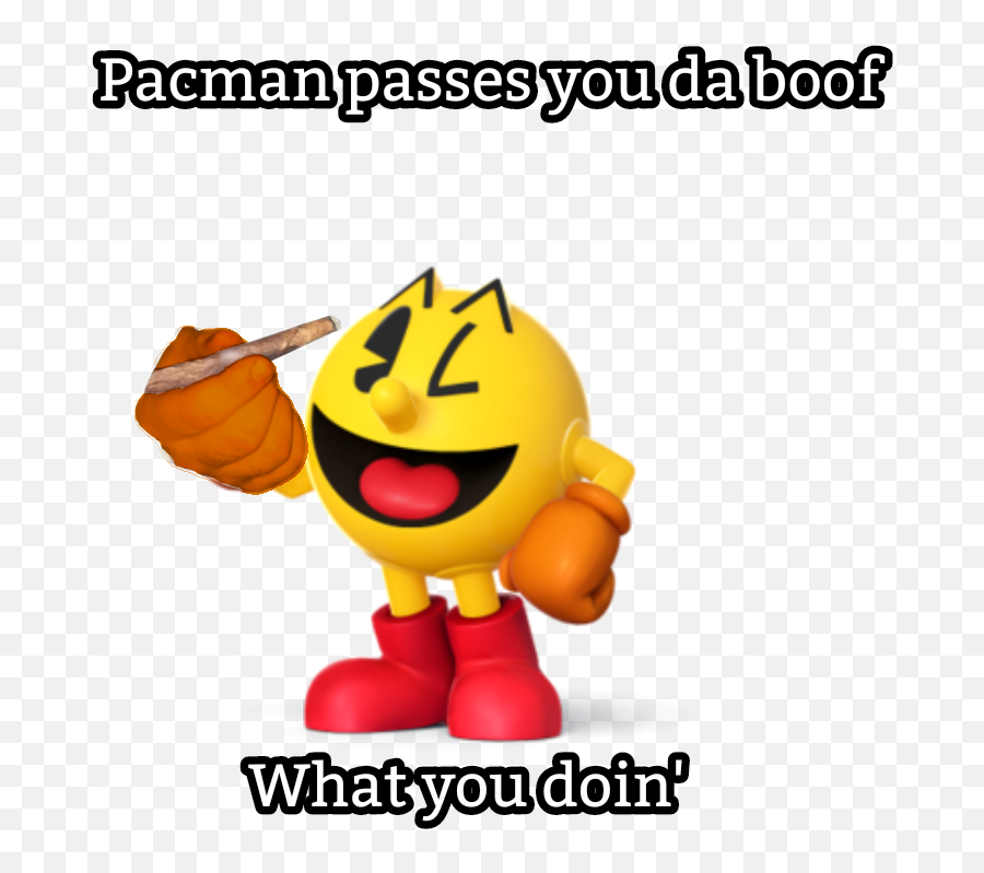 Pacman Passes You Da Boof Smashbrosultimate - Smash Bros Pac Man Emoji,Emoticon Da