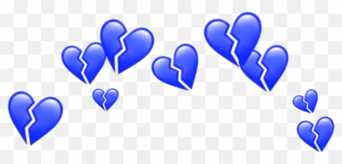 Blue Heart Emoji Png - Sad Broken Heart Emoji,Blue Heart Emoji