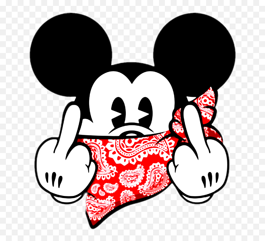 Disney Mickey Lol Badboy Sticker By Loulou Fripouille - Gangster Mickey Mouse Emoji,Emoji De Mickey