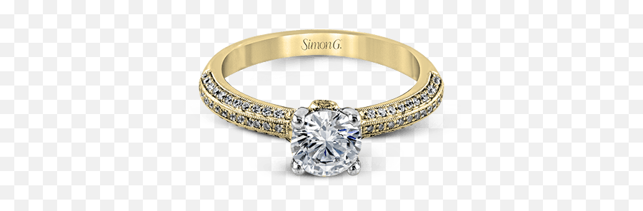 18k Yellow Gold Diamond Engagement Ring - Wedding Ring Emoji,Yellow Diamond Emotion