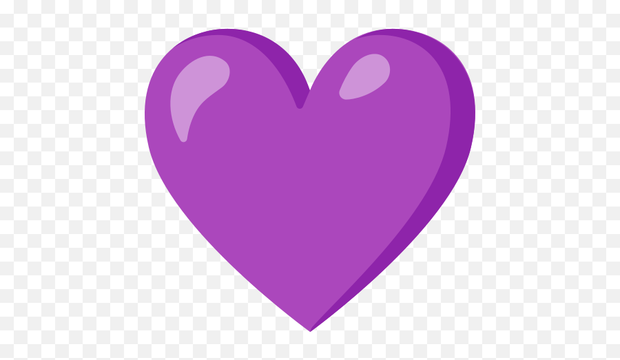 Purple Heart Emoji - Cuore Viola,Red Heart Emoji Meaning