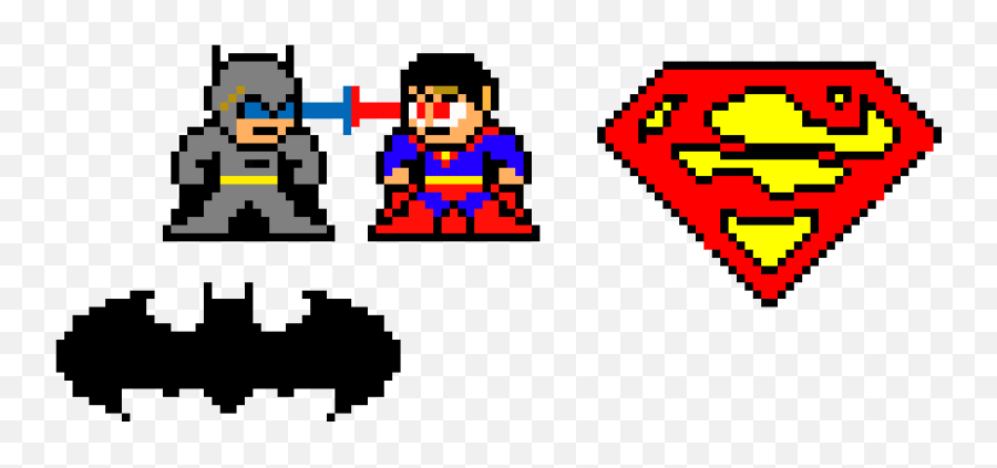 Batman Vs - Batman Vs Superman Pixel Art Emoji,Batman Vs Superman Emoticons How R They Done