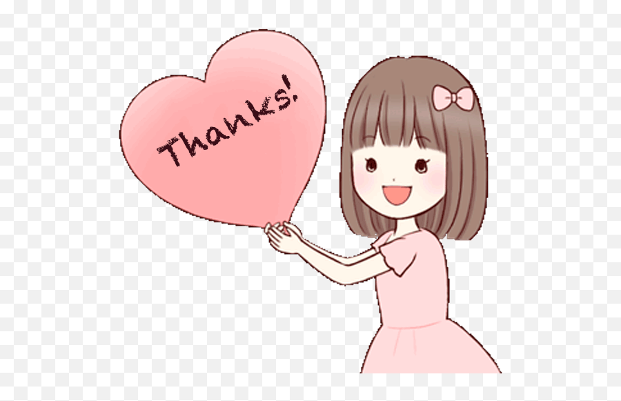 Thank You Gifs 100 Animated Images With Caption - Line Sticker Little Girl Emoji,Emoji Facebook Shy Thanks