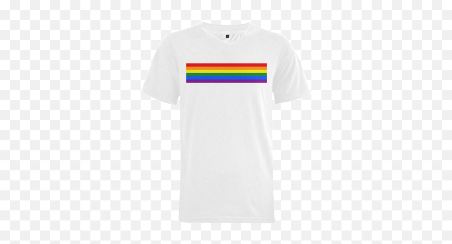 Gay Pride Rainbow Flag Stripes Menu0027s V - Neck Tshirt Big Sizeusa Size Model T10 Id D344485 Emoji,Lgbt Flag Emoticons