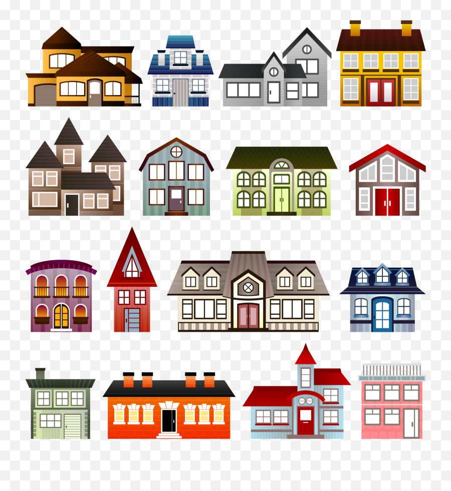 Neighborhood Clipart Colored House - Victorian House Clipart Emoji,Transparent Emojis House
