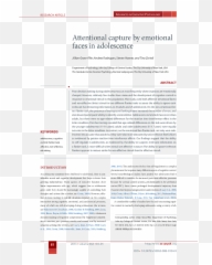 Pdf Attentional Capture By Emotional Faces In Adolescence - Document Emoji,Biopsychology Brain Scan Shows Emotion