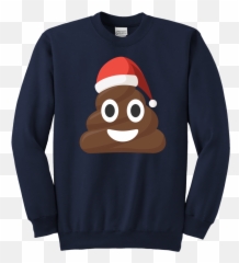 Funny Christmas Poop Emoji Santa Hat - Gucci Fortnite T Shirt,Santa Body Emoji Png