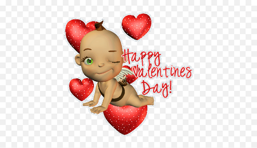 Animated Cute - Animated Gif Valentines Day Stickers Emoji,Happy Valentines Day To Wife Moving Emoticon