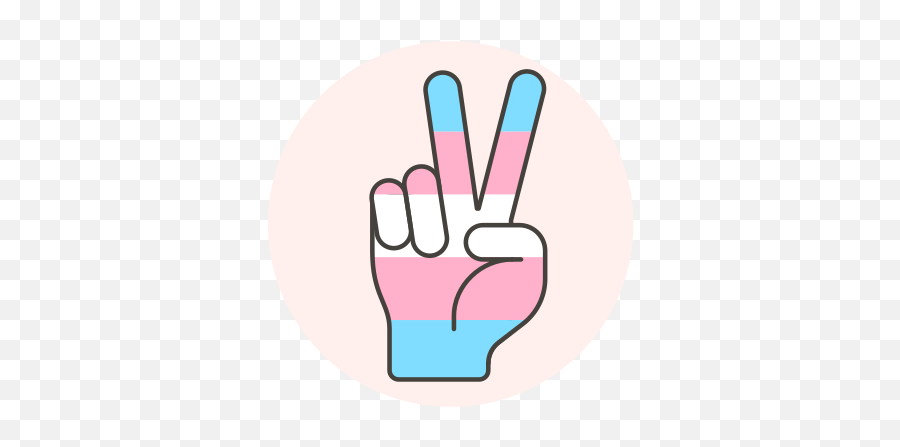 Flag Hand Peace Transgender Free Icon Of Lgbt Illustrations - Sign Language Emoji,Peace And Love Emoticons For Facebook