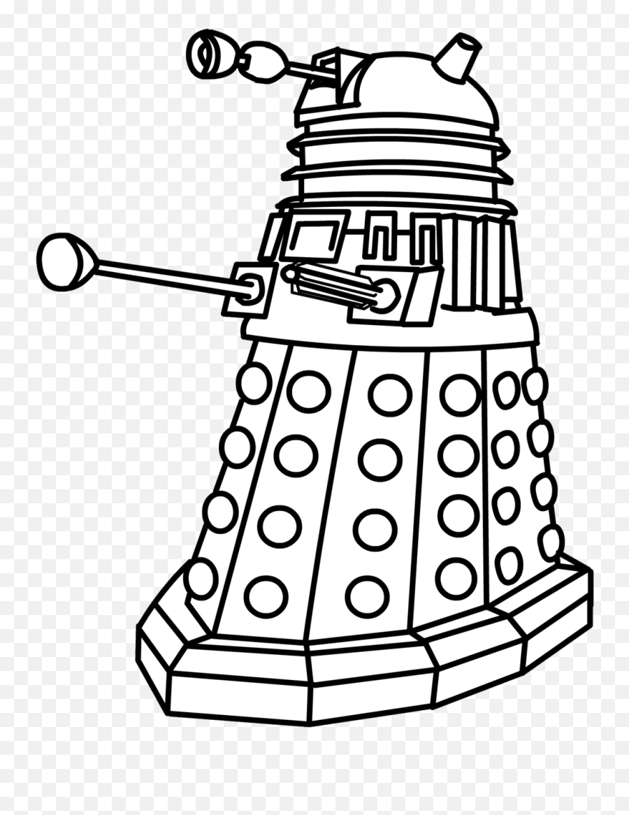 Black Doctor Png - Dalek Drawing Emoji,Dr Who Rose Gives Dalek Emoticon