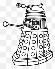 Black Doctor Png - Dalek Drawing Emoji,Dr Who Rose Gives Dalek Emoticon