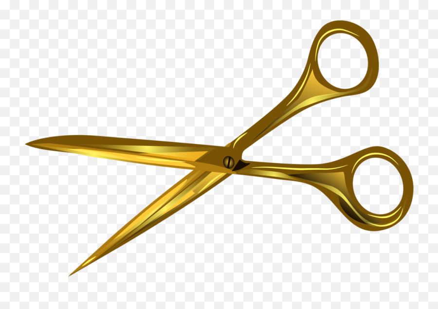 Gold Hair Scissor Icon Transparent Clipart Gold Scissors Png Emoji,Scissor Emoji
