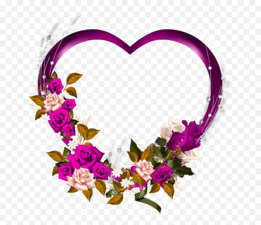 Flowers Heart - Flower Wedding Heart Png Emoji,Emoji Border Paper Templte
