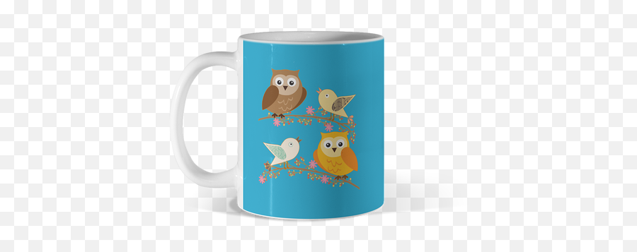 Best Owl Mugs Design By Humans Emoji,Cartoon Owls With Different Emotions