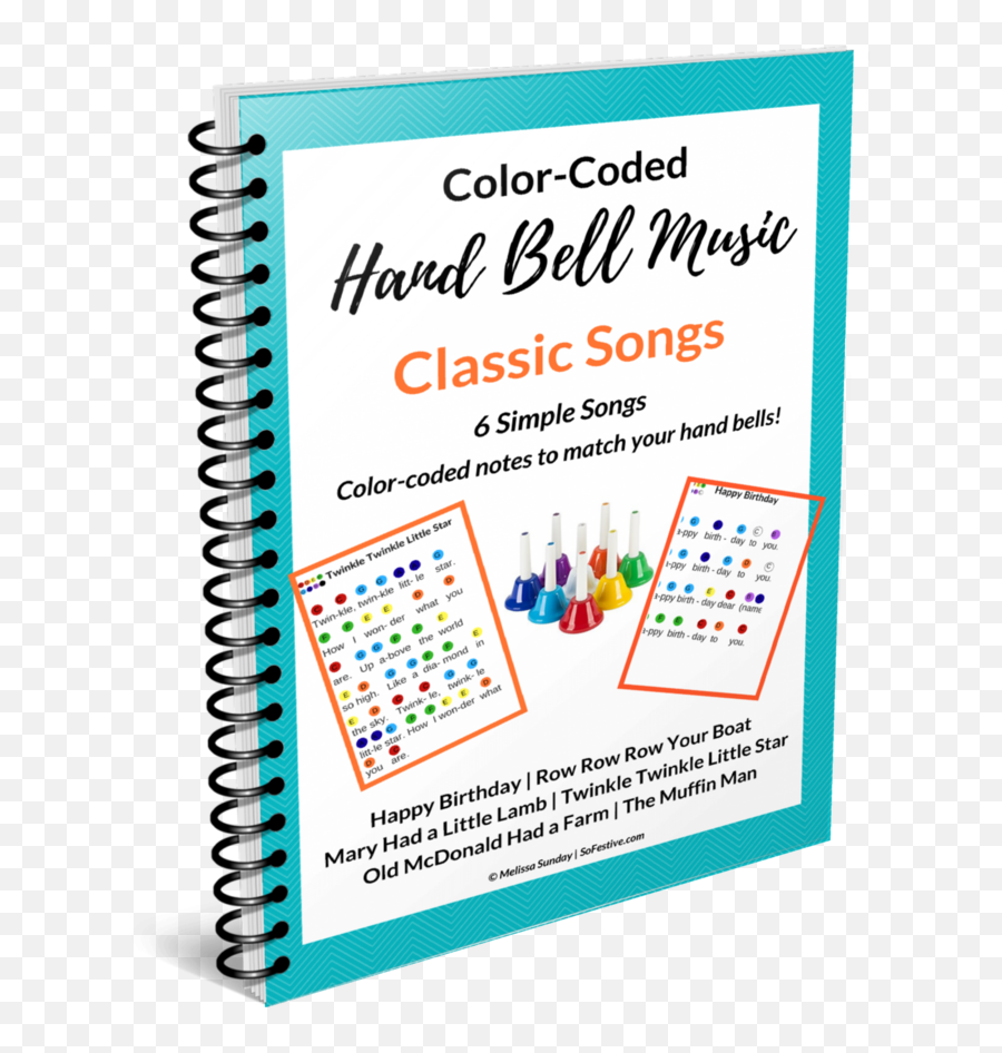 Color - Coded Hand Bell Song Bundle 19 Songs Digital Download Only Emoji,Father And Child Emoji Colored