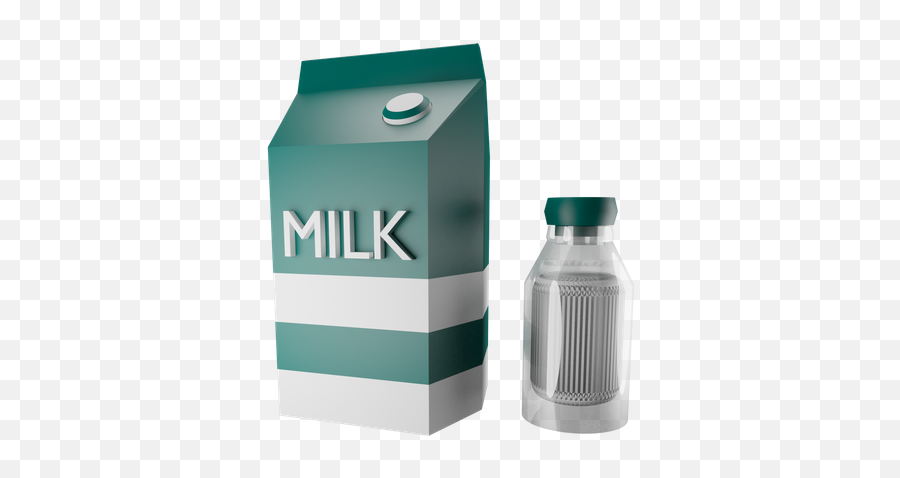 Premium Milk Pack 3d Illustration Download In Png Obj Or Emoji,Bottle Of Milk Emoji
