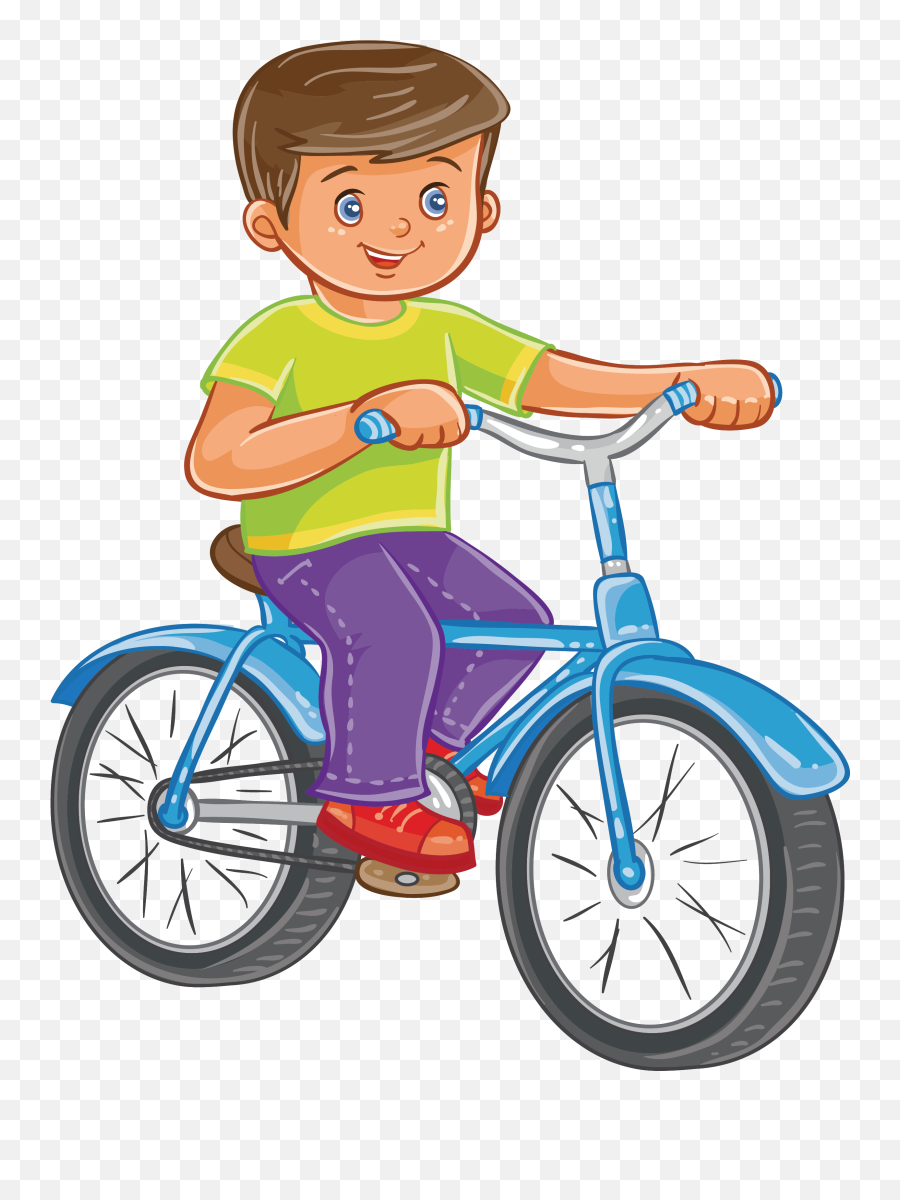 Clipart Bicycle Blue Bike Clipart Bicycle Blue Bike - Cartoon Ride A Bike Png Emoji,Cyclist Emoji