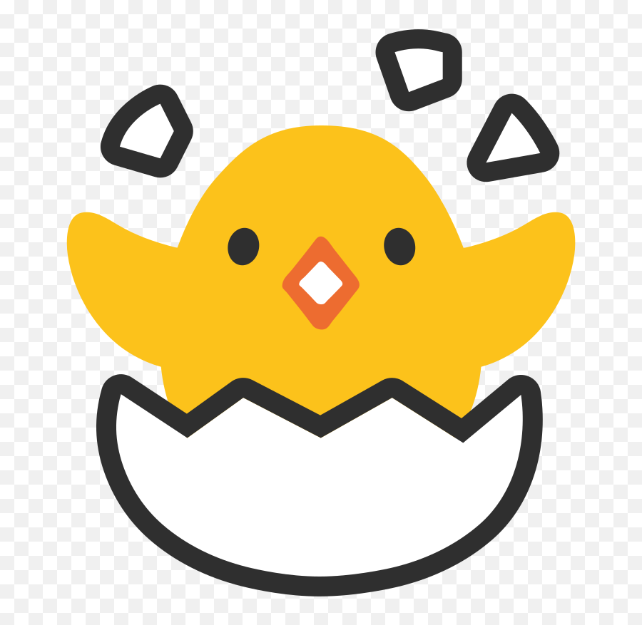 Hatching Chick - Chicken In Egg Emoji,Chicken Emoji
