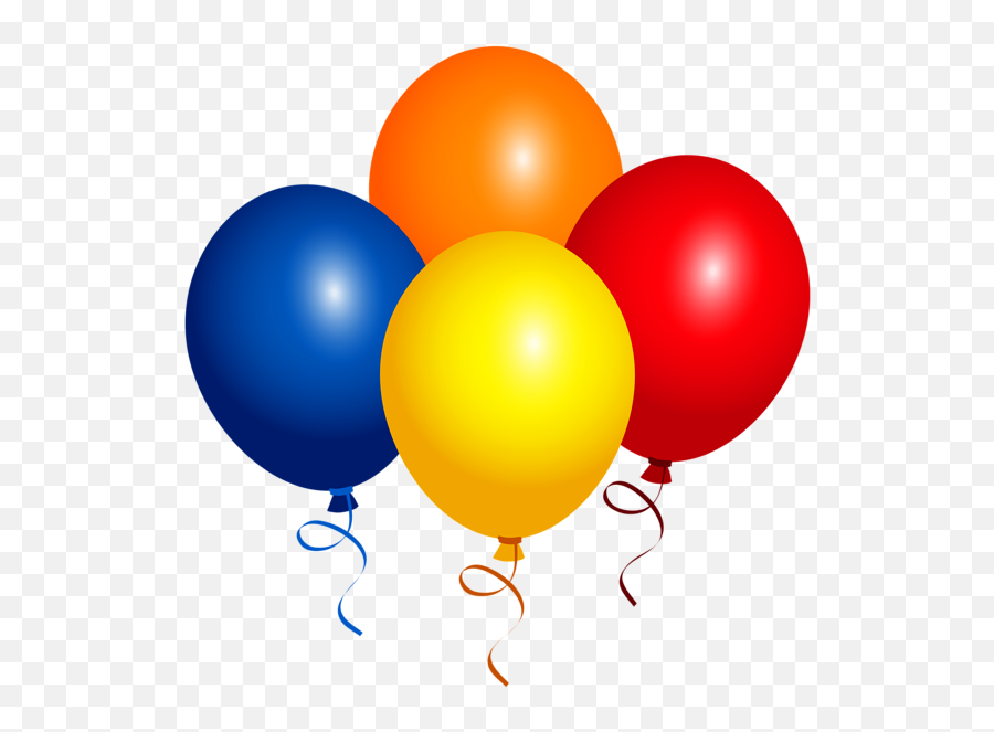 Birthday Clips Clipart Images Make - Balloon Blue Yellow Orange Red Emoji,Diy Emoji Balloons