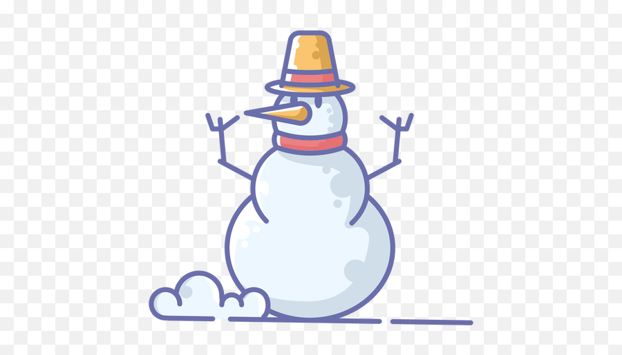 Cute Snowman Yellow Hat - Transparent Png U0026 Svg Vector File Cute Transparent Snowman Emoji,Snowman Emoji