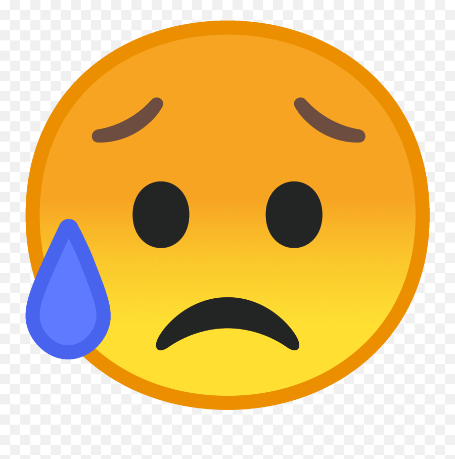 Sad But Relieved Face Emoji - Android,Sad Face Emoji