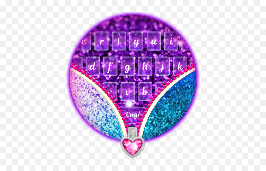 Zipper Purple Glitter Keyboard - Programu Zilizo Kwenye Girly Emoji,Pili Emoji