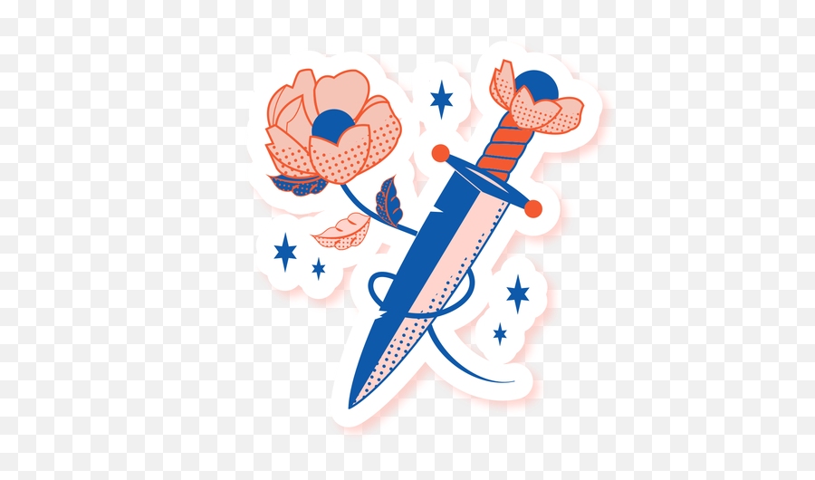 Sword Flower Intertwined Sticker - Language Emoji,Vetor Emotion