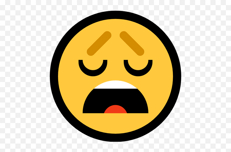 Emoji Image Resource Download - Windows Weary Face Happy,Weary Emoji Png