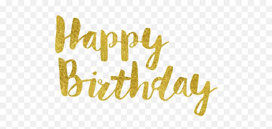 Happy Birthday Text Png Free Download - Happy Birthday In Gold Foil Emoji,Birthday Text Emoji Art